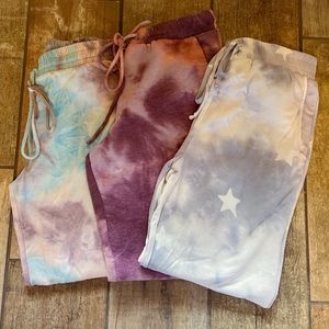 Bundle - 3 pairs of tie dye sweatpants.